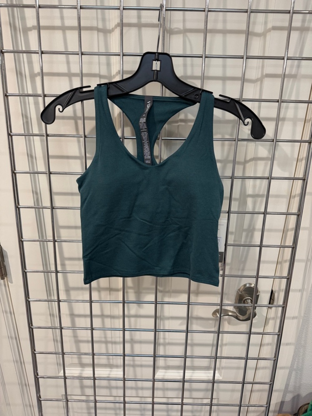 Vuori Deep Teal Racerback Performance Crop Tank
